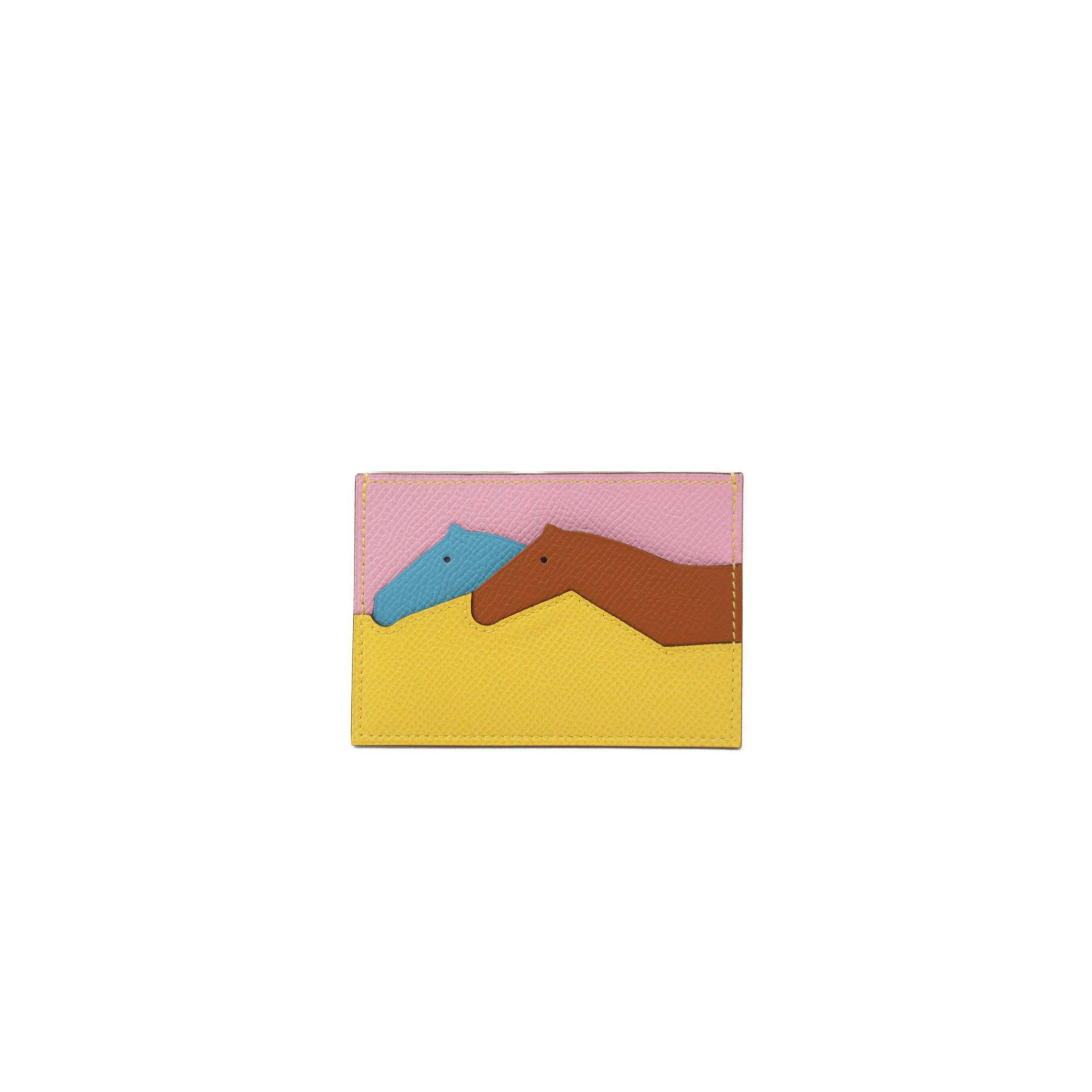 H**mes petits chevaux horizontal card holder h078320caaa(10*7cm)